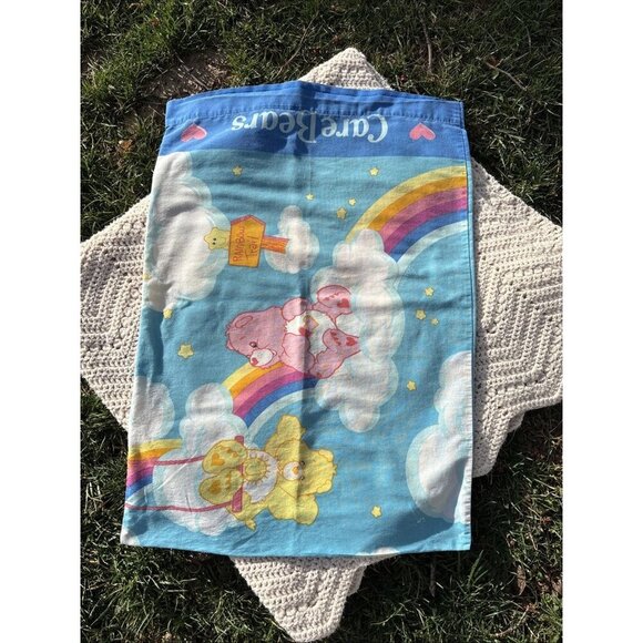 Vintage Y2K retro franco care bears pillowcase standard blue rainbow blend - Picture 1 of 7